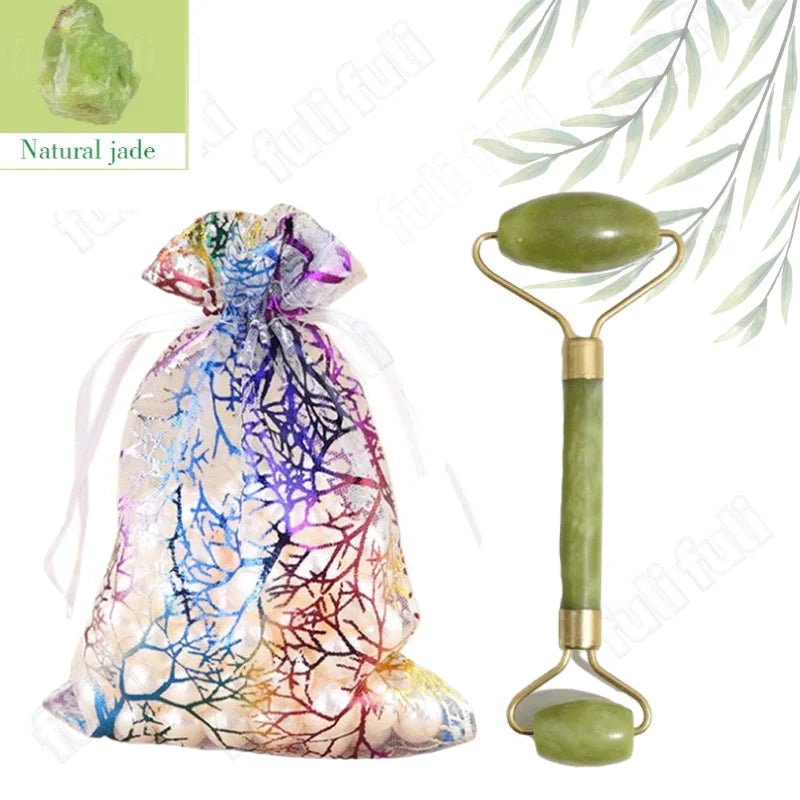 Rosenquarz-Gesichtsmassage-Set „Glow & Flow“ – Jade Roller & Gua Sha für strahlende Haut