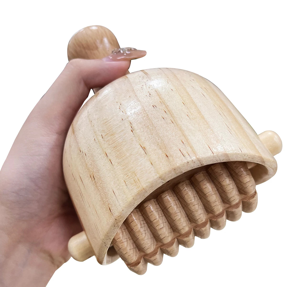 Holz-Massagebecher „Body Sculpt Pro“ – mit integriertem Roller zur Körperformung & Entspannung