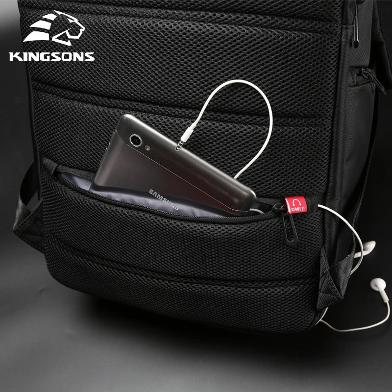 Diebstahlsicherer Laptop-Rucksack von Kingsons 15 Zoll