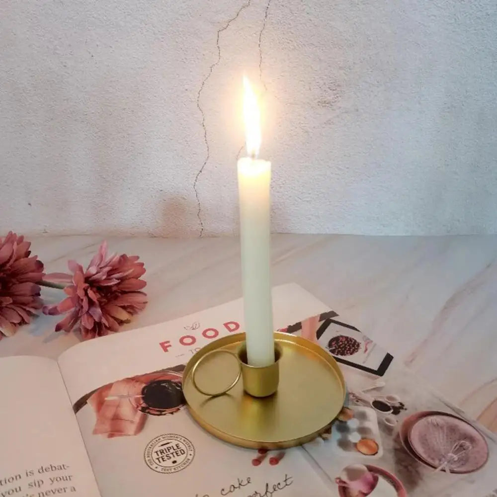 Retro-Kerzenhalter „Vintage Flame“ – aus Eisen mit Henkel für Tisch, Deko & Aromakerzen