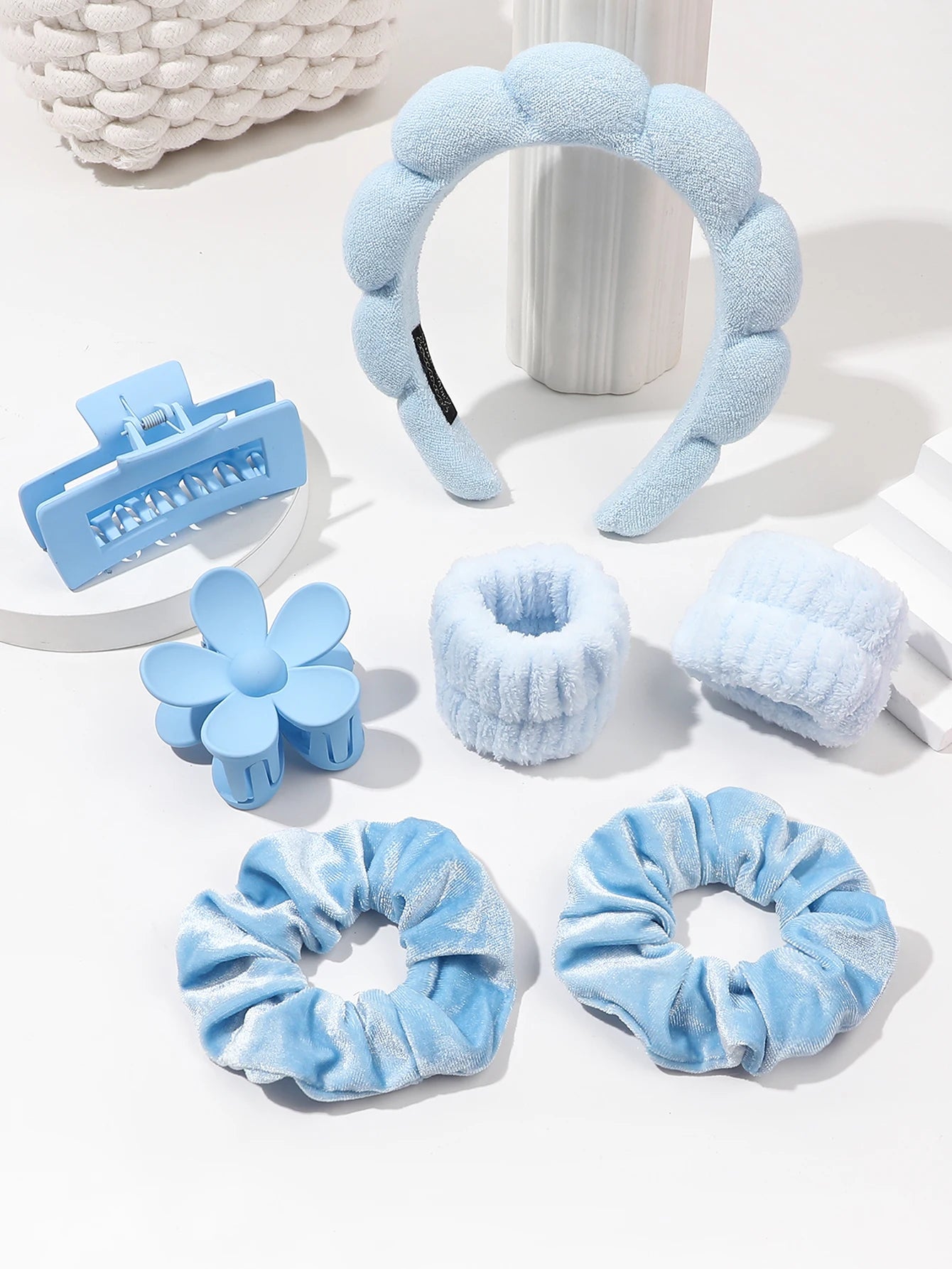 Beauty-Band Set „Sweet Spa“ – 6-teiliges Wellness-Set für Gesichtspflege & Styli