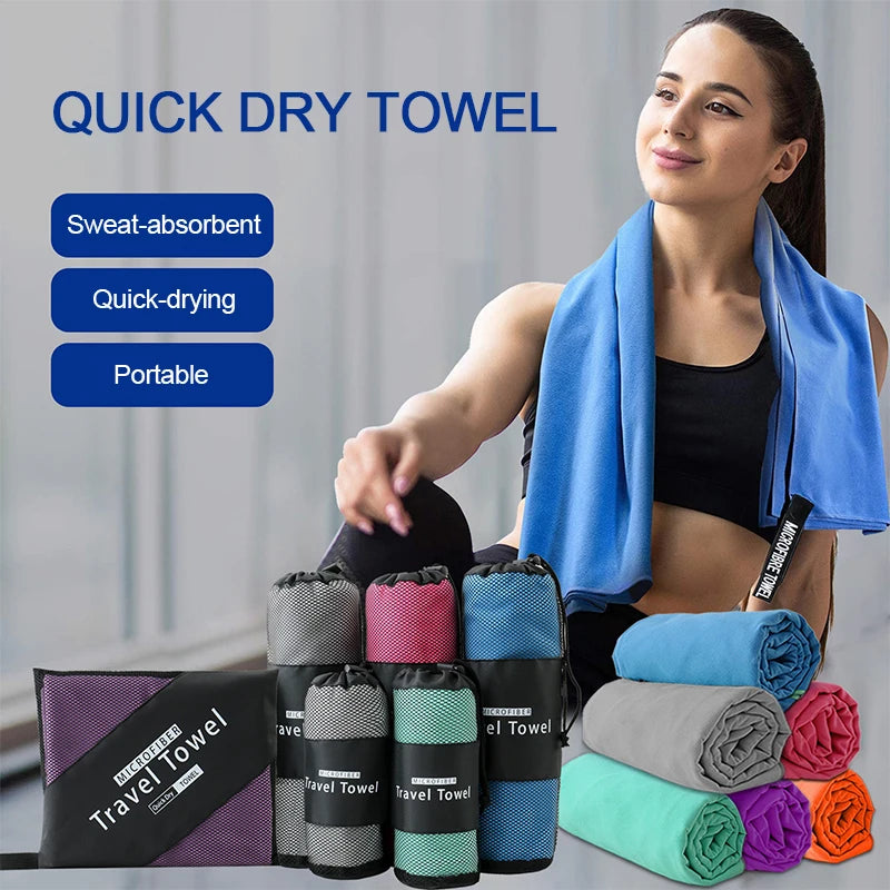 Sport-Handtuchset aus Mikrofaser – Leicht & multifunktional Für Sport, Reisen, Outdoor-Aktivitäten – kühlend, atmungsaktiv und schnell trocken