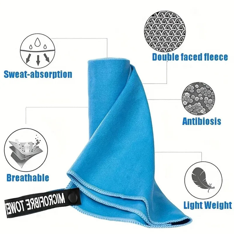 Sport-Handtuchset aus Mikrofaser – Leicht & multifunktional Für Sport, Reisen, Outdoor-Aktivitäten – kühlend, atmungsaktiv und schnell trocken