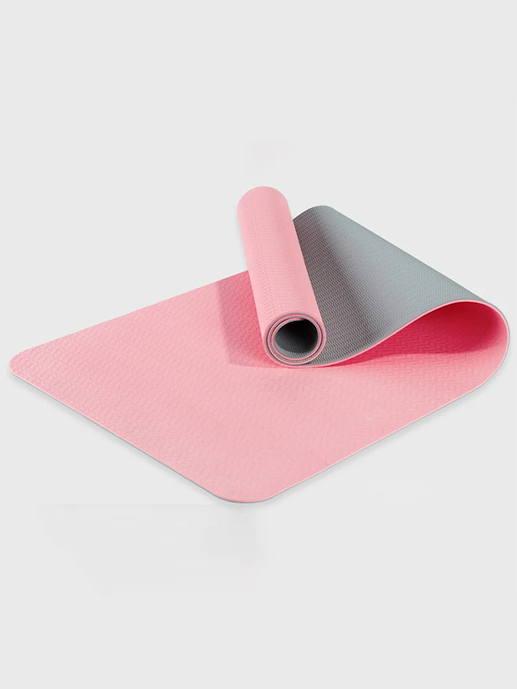 Umweltfreundliche TPE Yogamatte – rutschfest & 6 mm dick Professionelle Fitnessmatte für Yoga, Pilates und Home-Training