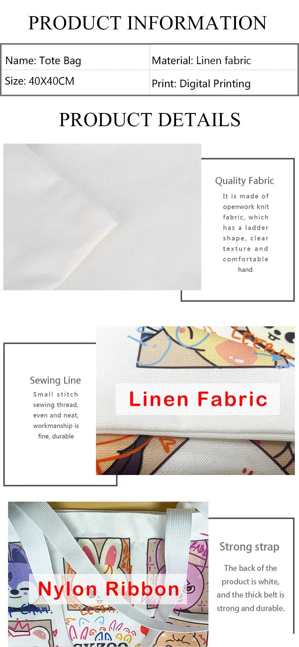 Große Strandtasche mit Tiermotiven – Natur genießen mit Stil Aus Leinen mit viel Stauraum – perfekt für Strand, See oder Picknick