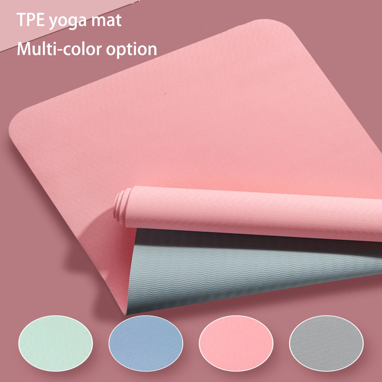 Umweltfreundliche TPE Yogamatte – rutschfest & 6 mm dick Professionelle Fitnessmatte für Yoga, Pilates und Home-Training