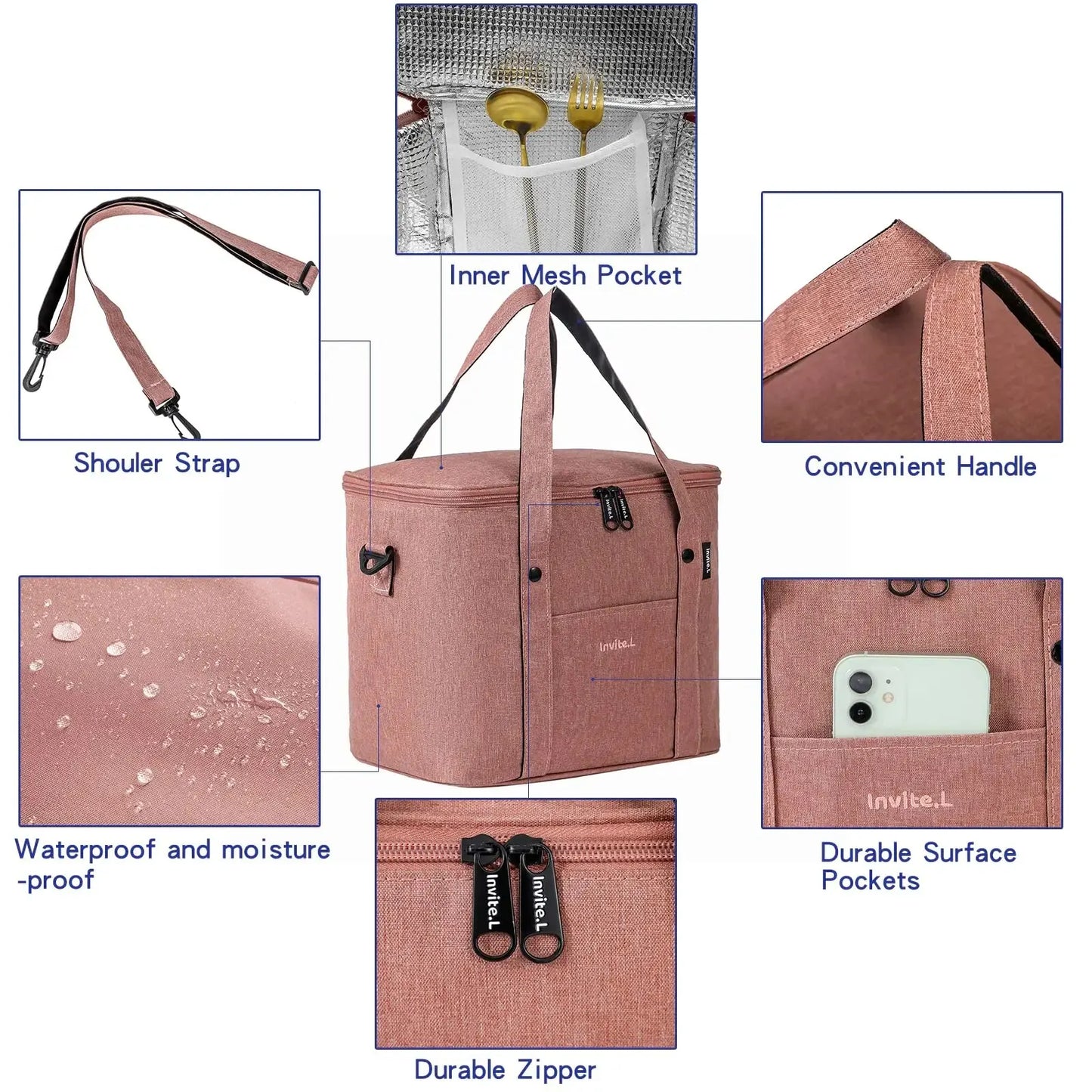 Kühltasche für 2 Personen – Umweltfreundlich & robust hält Speisen und Getränke frisch – ideal für Alltag, Picknick oder Ausflug
