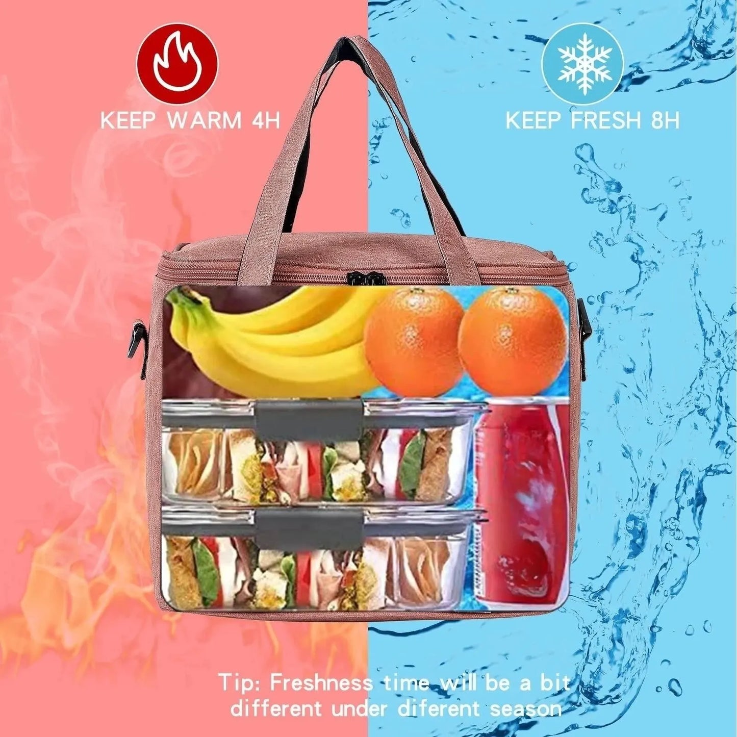 Kühltasche für 2 Personen – Umweltfreundlich & robust hält Speisen und Getränke frisch – ideal für Alltag, Picknick oder Ausflug