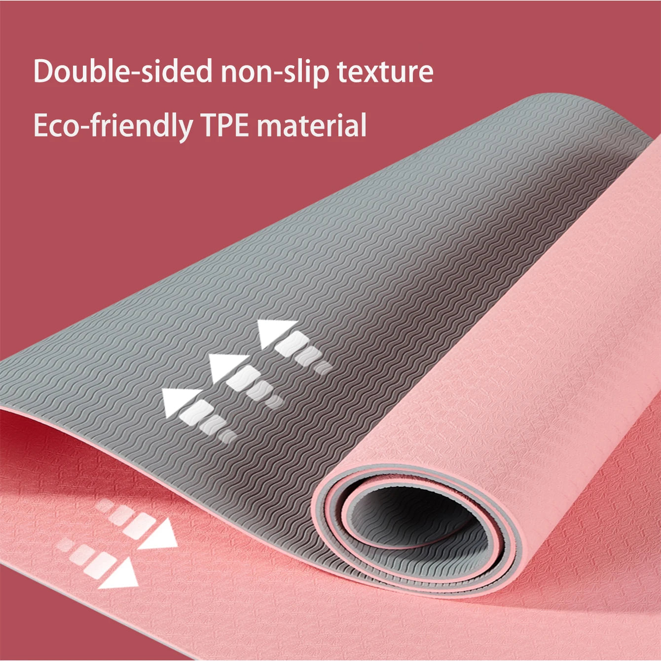 Umweltfreundliche TPE Yogamatte – rutschfest & 6 mm dick Professionelle Fitnessmatte für Yoga, Pilates und Home-Training