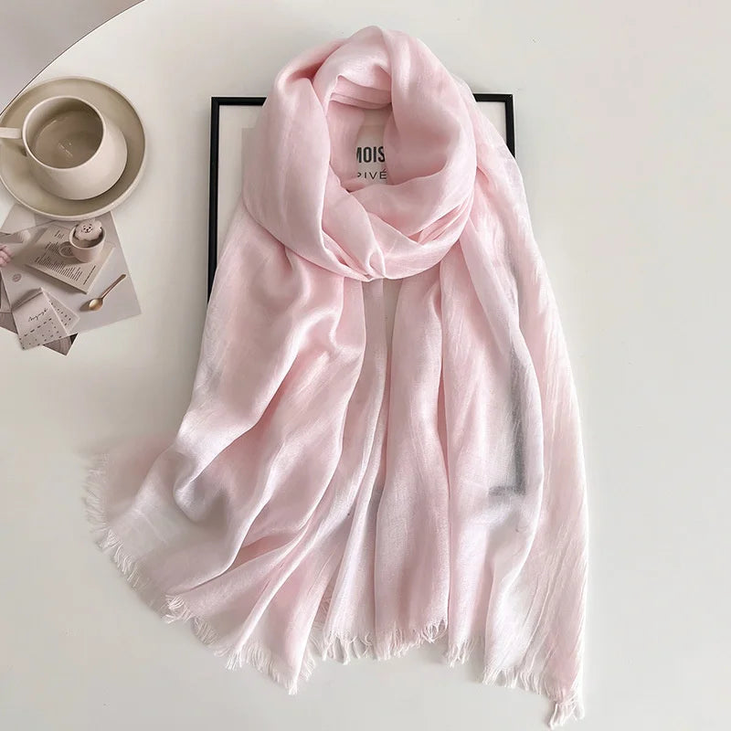 Eleganter Pashmina-Schal – Weicher Damen-Winterschal in Unifarben