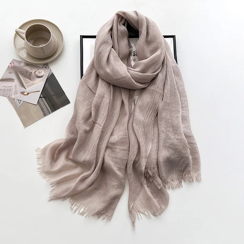 Eleganter Pashmina-Schal – Weicher Damen-Winterschal in Unifarben