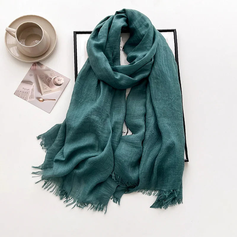 Eleganter Pashmina-Schal – Weicher Damen-Winterschal in Unifarben