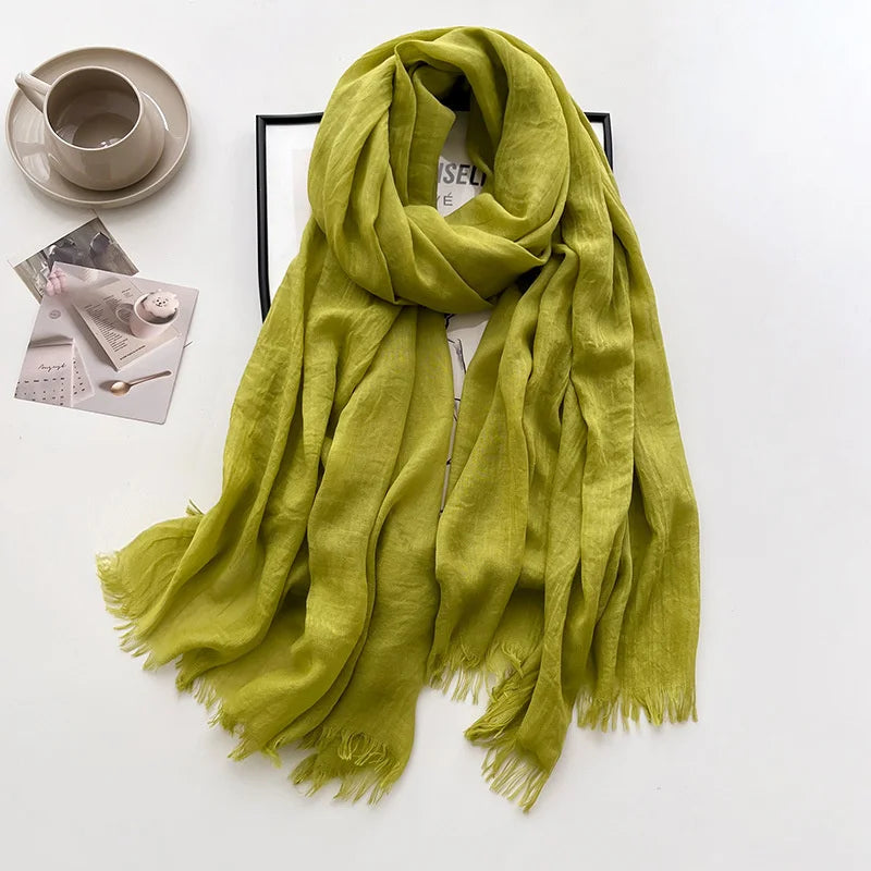 Eleganter Pashmina-Schal – Weicher Damen-Winterschal in Unifarben