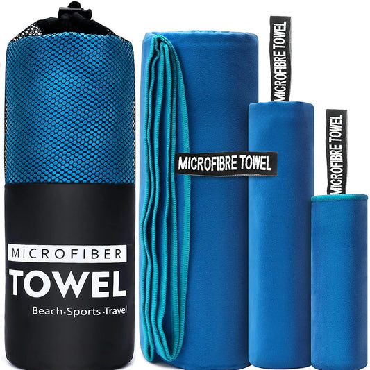 Sport-Handtuchset aus Mikrofaser – Leicht & multifunktional Für Sport, Reisen, Outdoor-Aktivitäten – kühlend, atmungsaktiv und schnell trocken