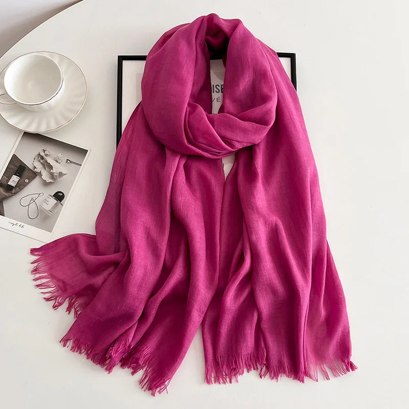 Eleganter Pashmina-Schal – Weicher Damen-Winterschal in Unifarben