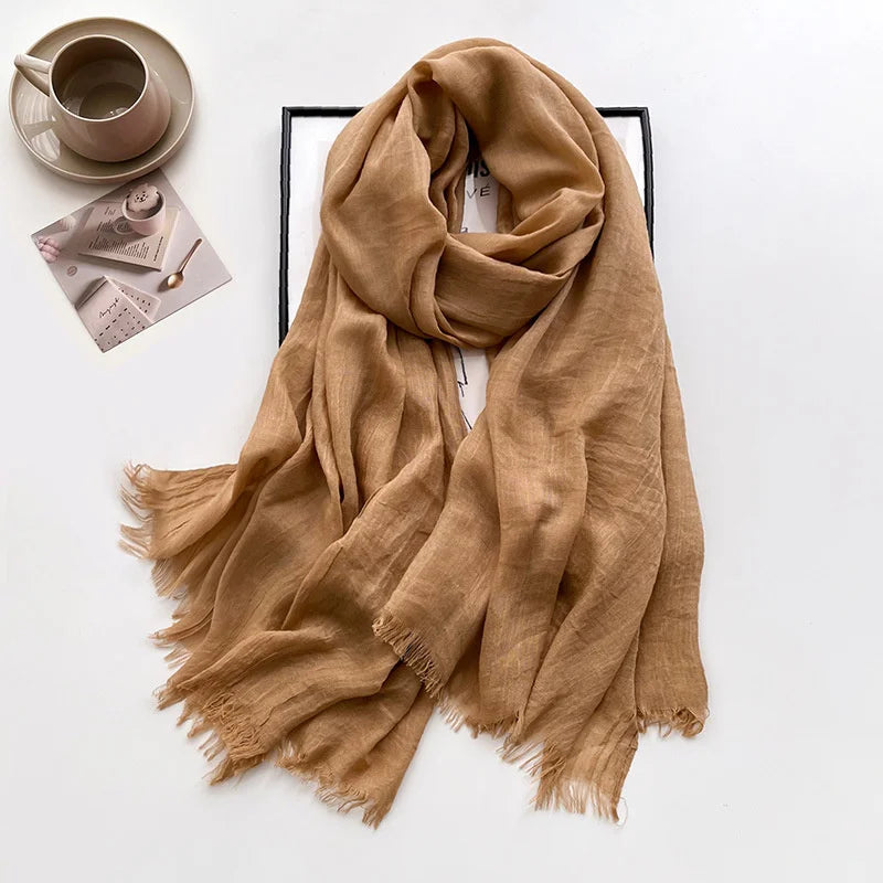 Eleganter Pashmina-Schal – Weicher Damen-Winterschal in Unifarben