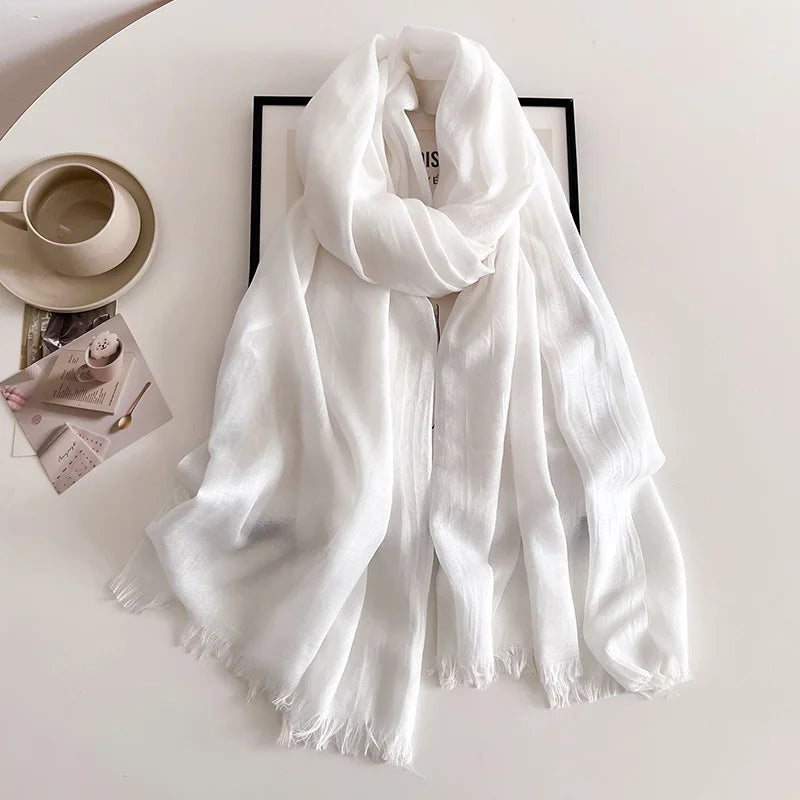 Eleganter Pashmina-Schal – Weicher Damen-Winterschal in Unifarben