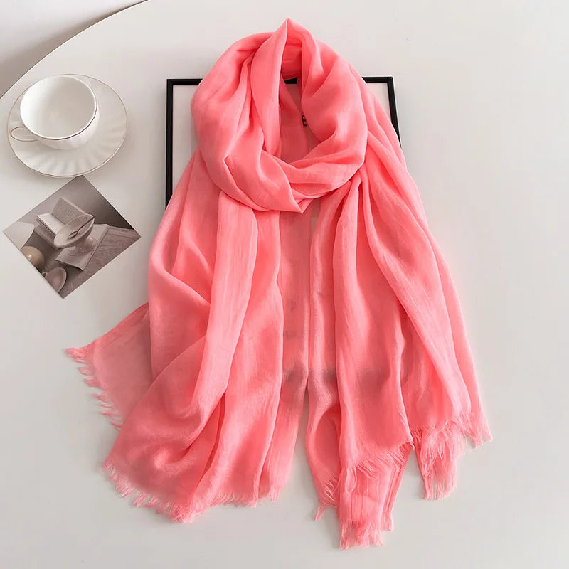 Eleganter Pashmina-Schal – Weicher Damen-Winterschal in Unifarben