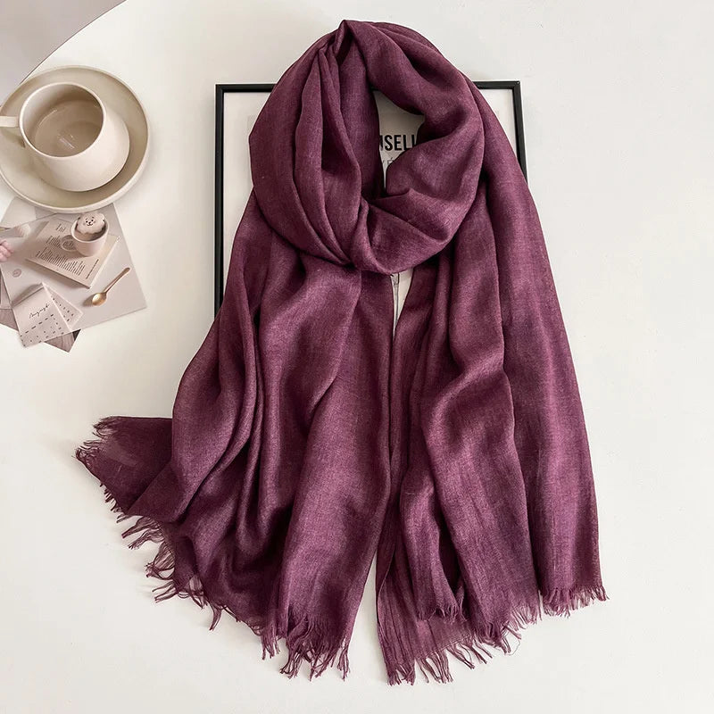 Eleganter Pashmina-Schal – Weicher Damen-Winterschal in Unifarben