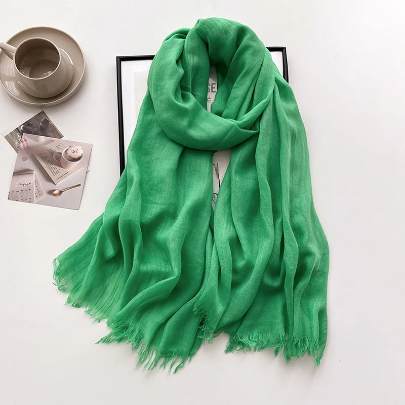 Eleganter Pashmina-Schal – Weicher Damen-Winterschal in Unifarben