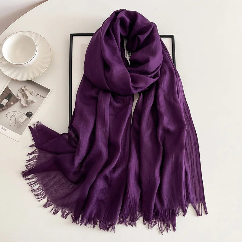 Eleganter Pashmina-Schal – Weicher Damen-Winterschal in Unifarben