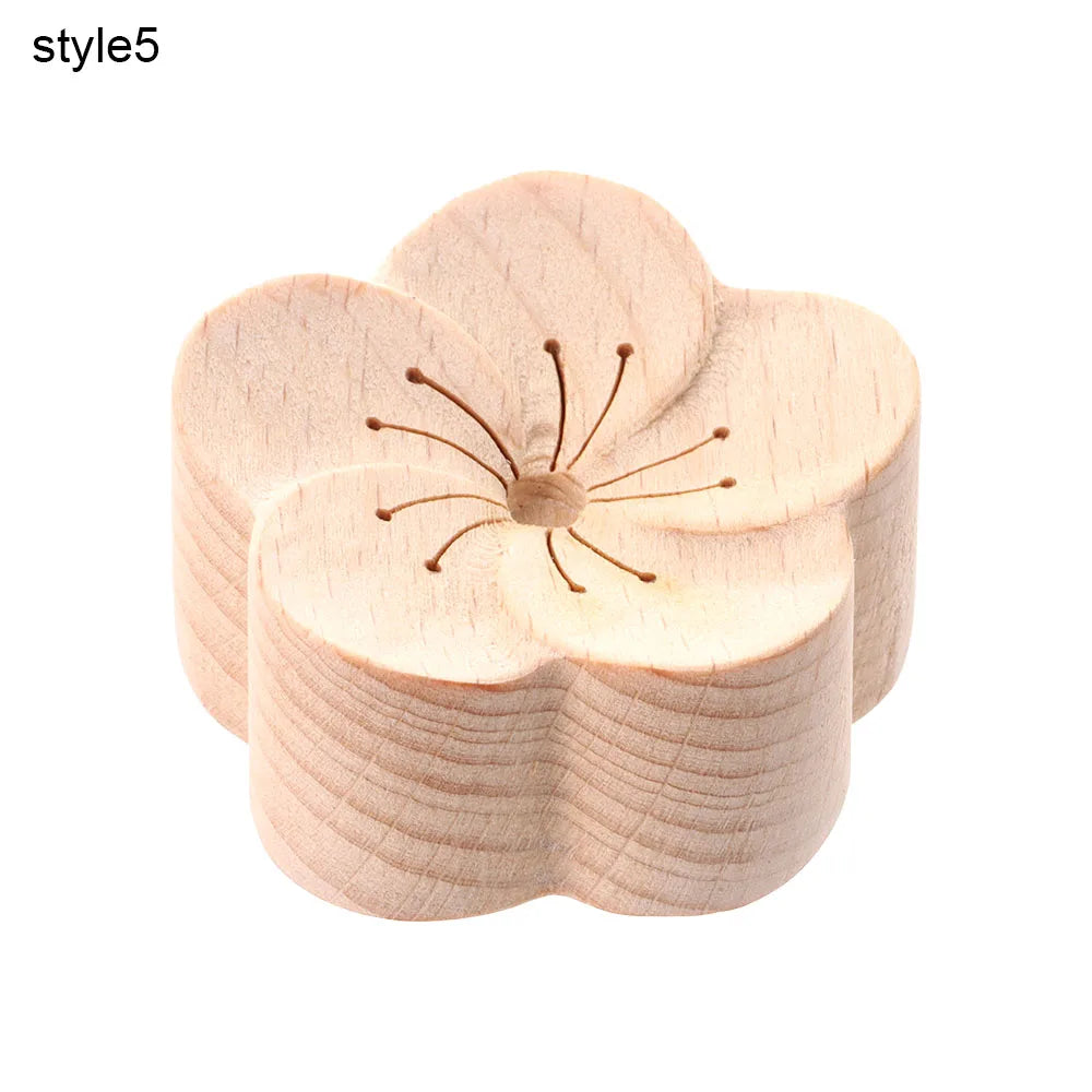 Holz-Duftstein „Silent Bloom“ – Aromatherapie-Diffusor in Blumenform für Zuhause & Auto