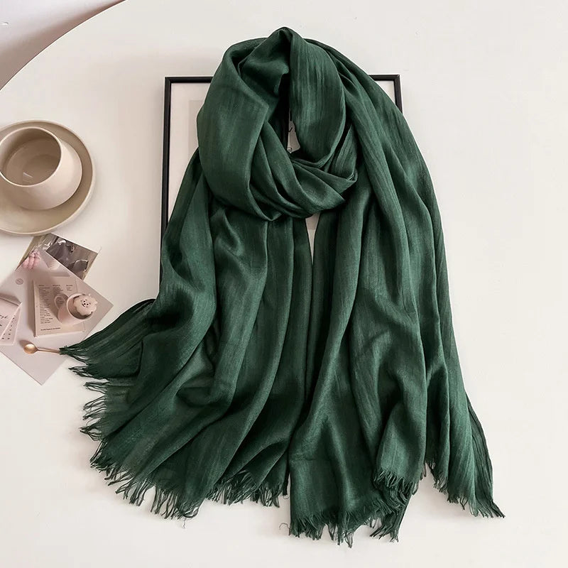Eleganter Pashmina-Schal – Weicher Damen-Winterschal in Unifarben