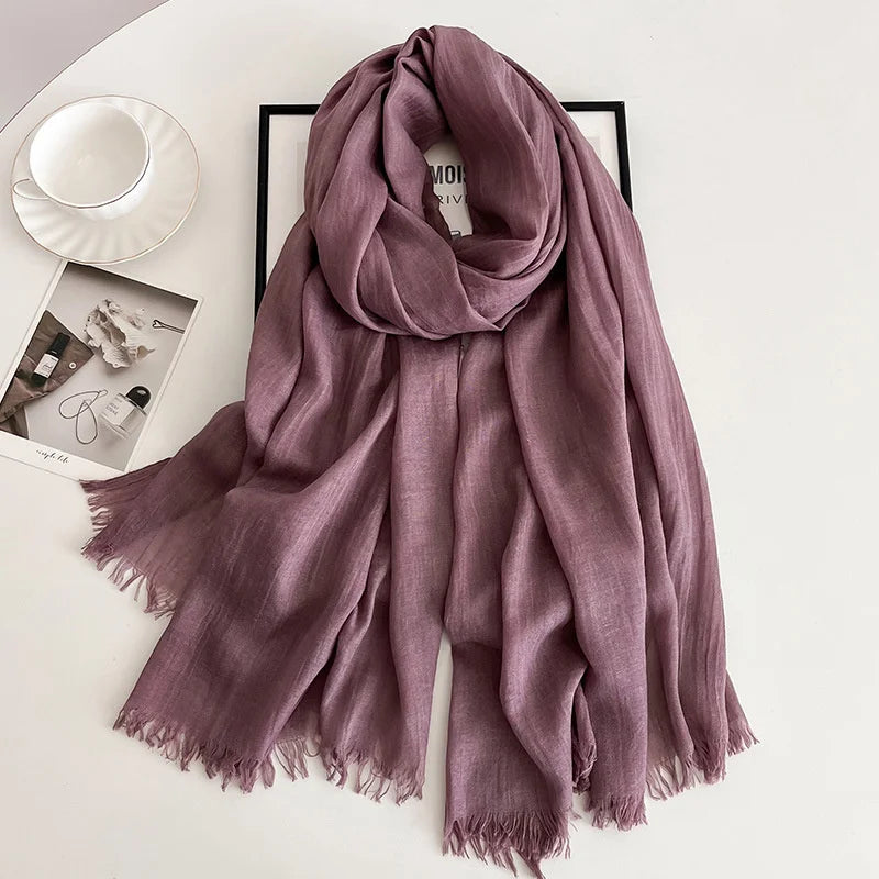 Eleganter Pashmina-Schal – Weicher Damen-Winterschal in Unifarben