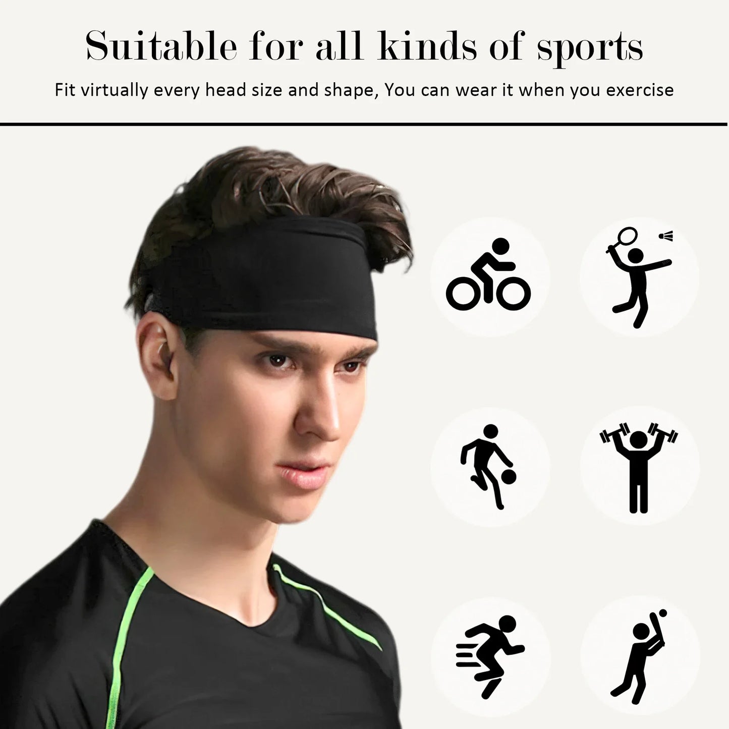 Modische Sport-Stirn.- Haarbänder