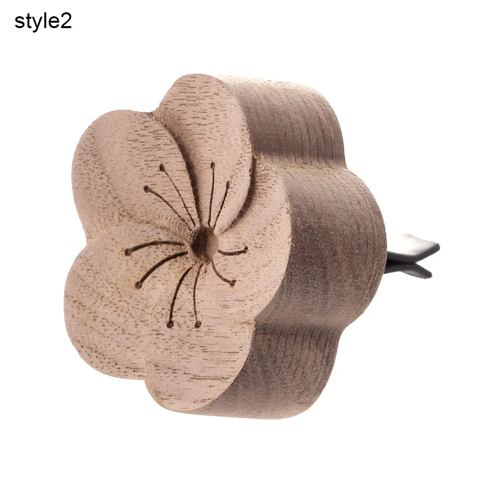 Holz-Duftstein „Silent Bloom“ – Aromatherapie-Diffusor in Blumenform für Zuhause & Auto