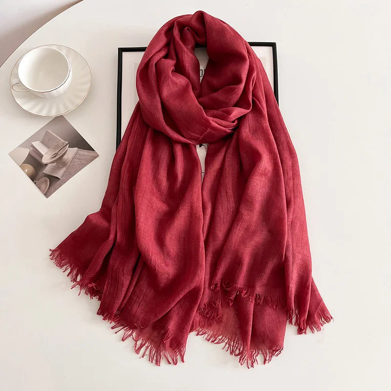 Eleganter Pashmina-Schal – Weicher Damen-Winterschal in Unifarben