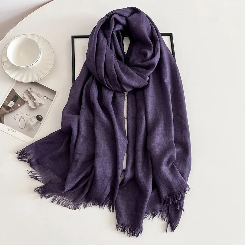 Eleganter Pashmina-Schal – Weicher Damen-Winterschal in Unifarben