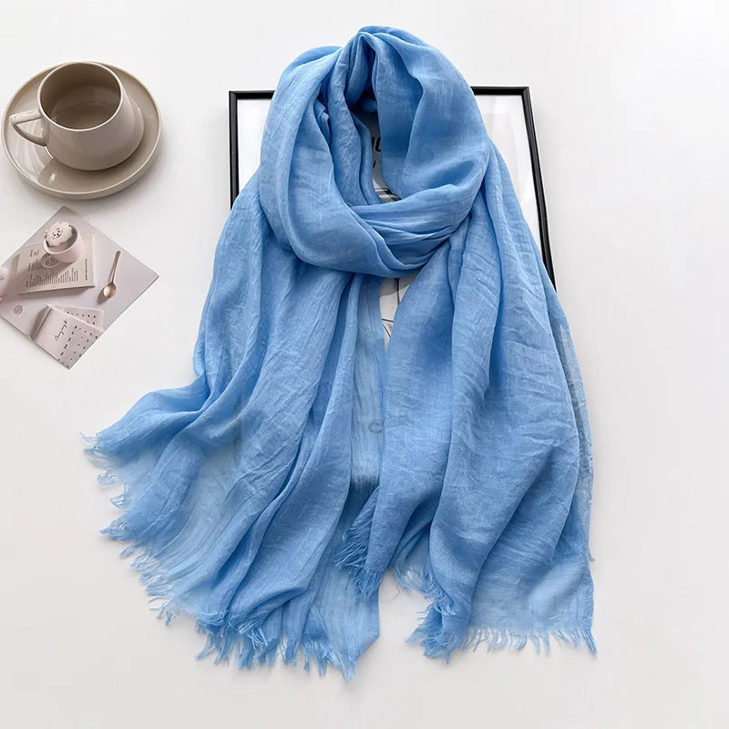 Eleganter Pashmina-Schal – Weicher Damen-Winterschal in Unifarben