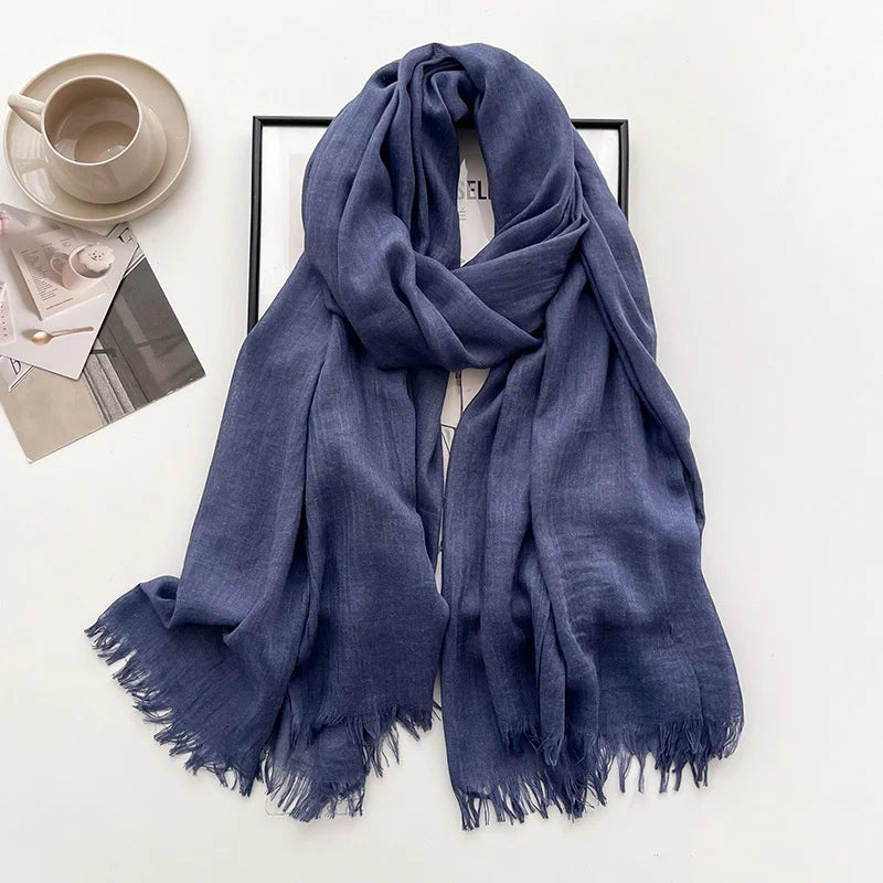 Eleganter Pashmina-Schal – Weicher Damen-Winterschal in Unifarben