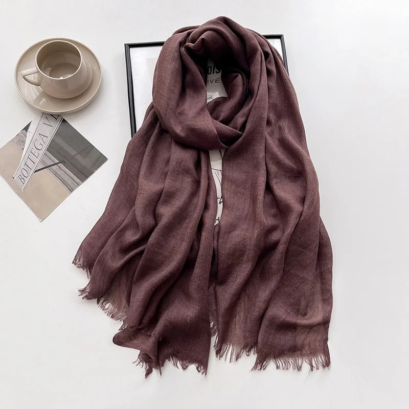Eleganter Pashmina-Schal – Weicher Damen-Winterschal in Unifarben