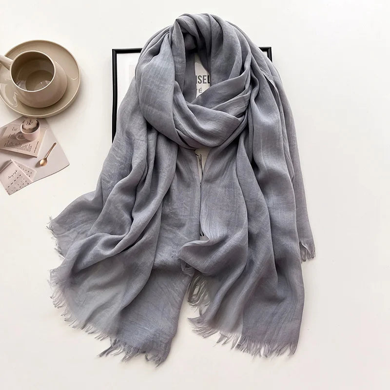 Eleganter Pashmina-Schal – Weicher Damen-Winterschal in Unifarben