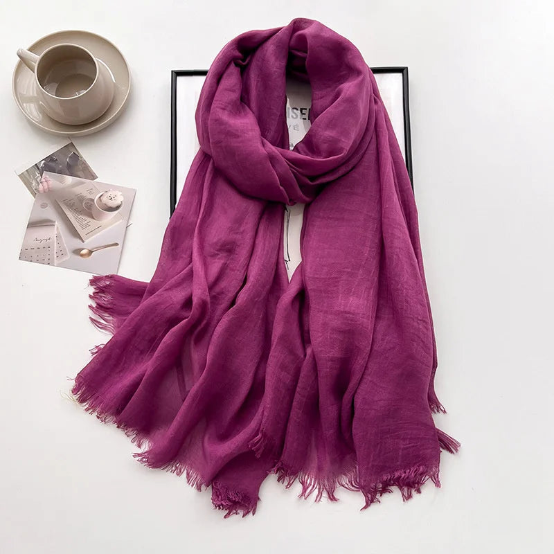 Eleganter Pashmina-Schal – Weicher Damen-Winterschal in Unifarben