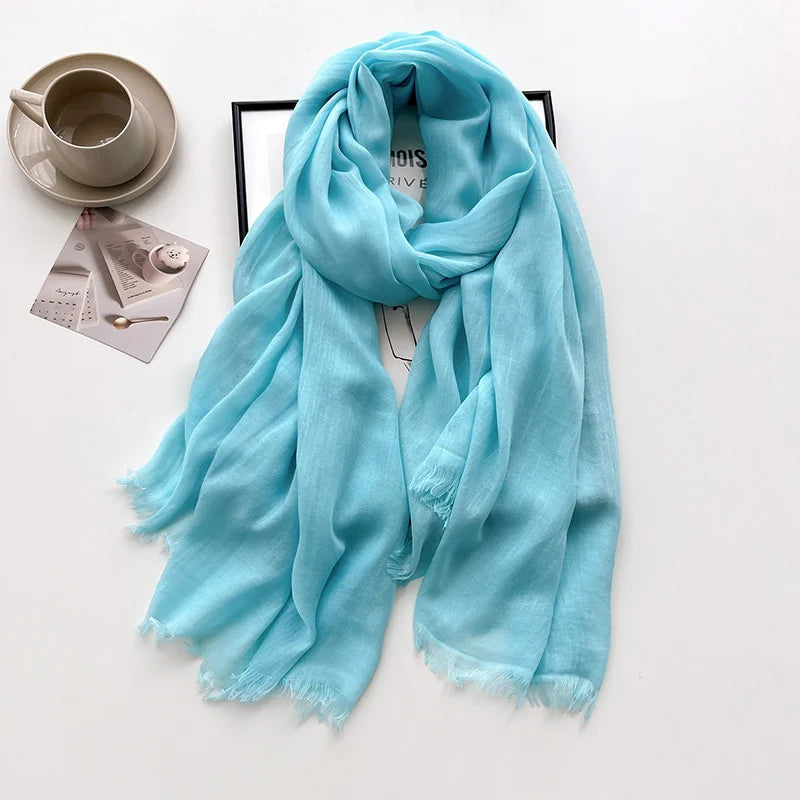 Eleganter Pashmina-Schal – Weicher Damen-Winterschal in Unifarben