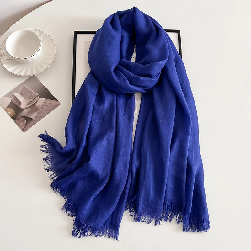 Eleganter Pashmina-Schal – Weicher Damen-Winterschal in Unifarben