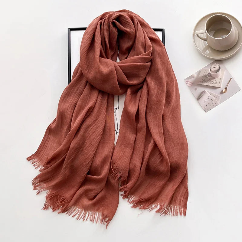 Eleganter Pashmina-Schal – Weicher Damen-Winterschal in Unifarben