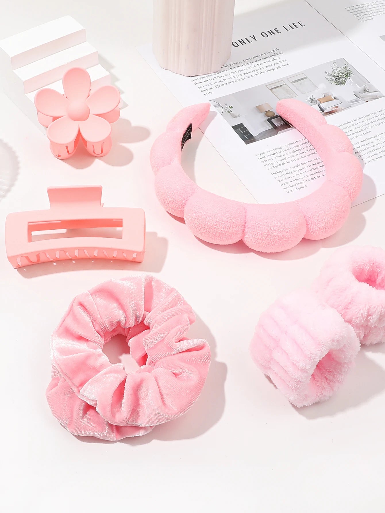 Beauty-Band Set „Sweet Spa“ – 6-teiliges Wellness-Set für Gesichtspflege &amp; Styli