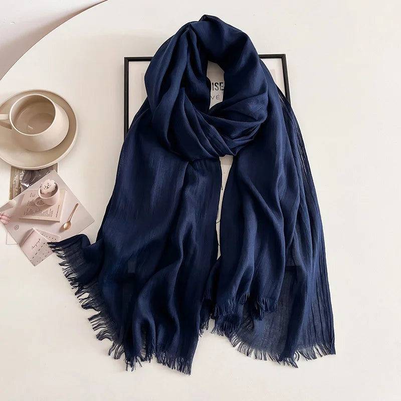 Eleganter Pashmina-Schal – Weicher Damen-Winterschal in Unifarben