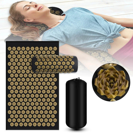 Akupressur-Set mit Matte & Kissen – Entspannung & Massage für Zuhause Mit stimulierenden Nadeln zur Förderung von Durchblutung und Muskelentspannung