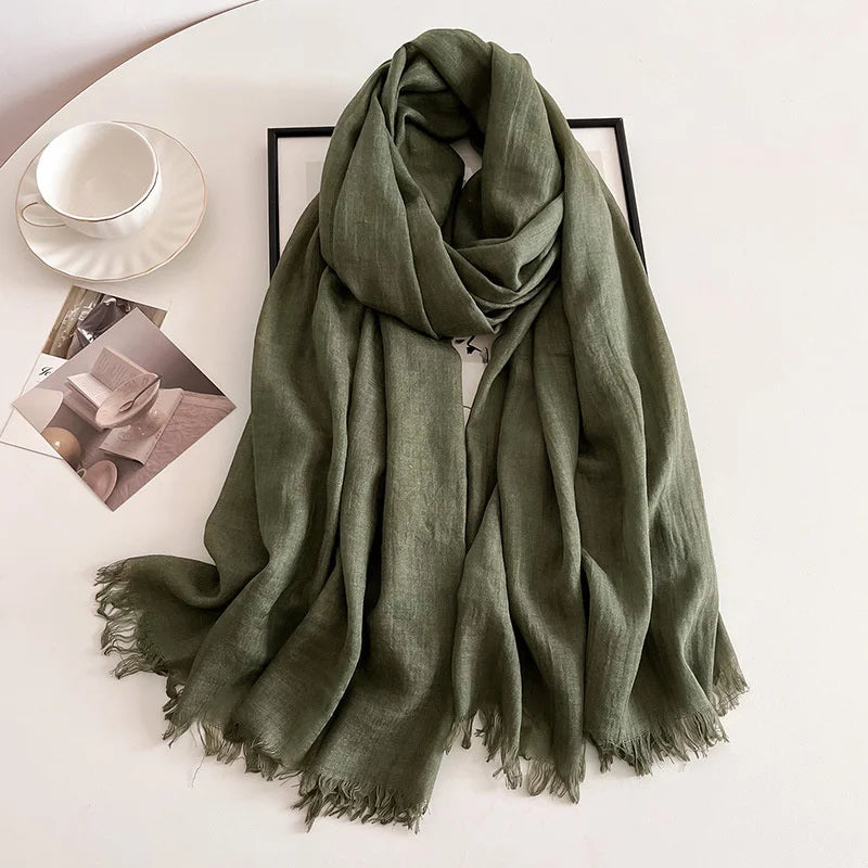 Eleganter Pashmina-Schal – Weicher Damen-Winterschal in Unifarben