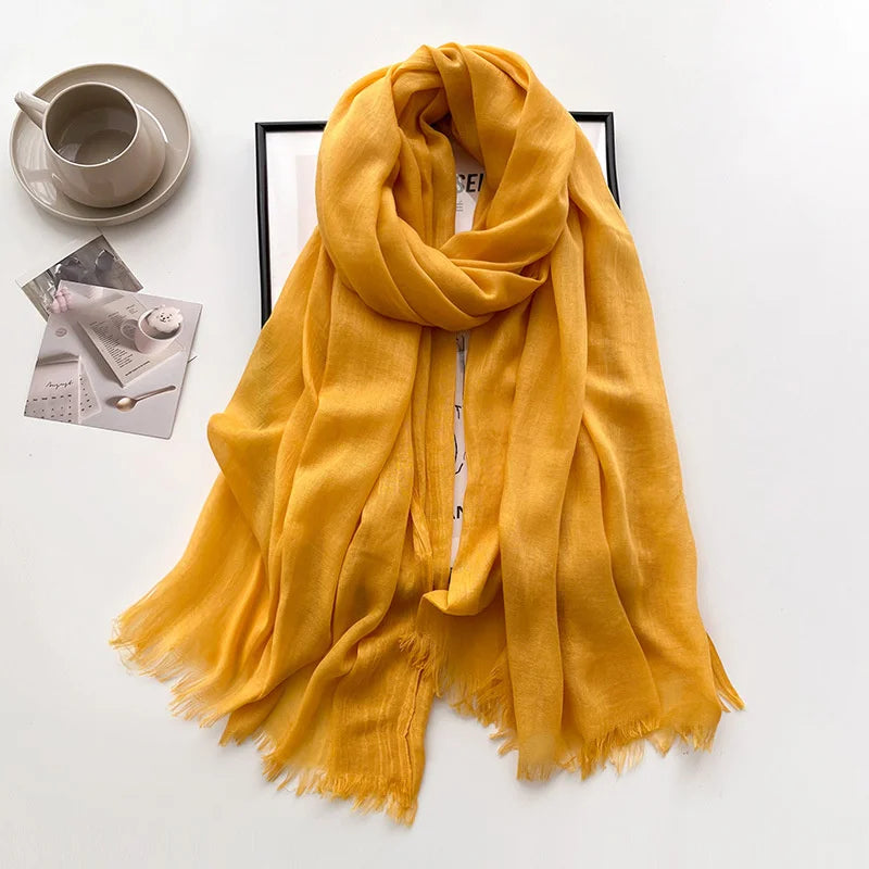 Eleganter Pashmina-Schal – Weicher Damen-Winterschal in Unifarben