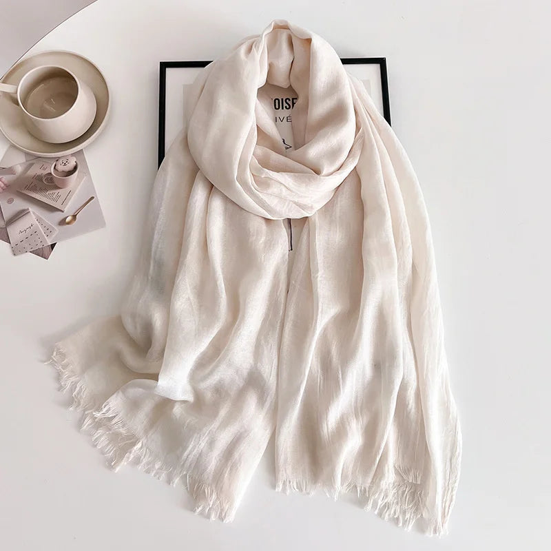 Eleganter Pashmina-Schal – Weicher Damen-Winterschal in Unifarben