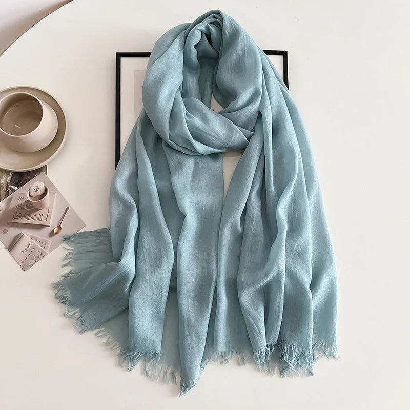 Eleganter Pashmina-Schal – Weicher Damen-Winterschal in Unifarben
