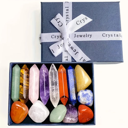 7-Chakra Kristall-Säulen Set