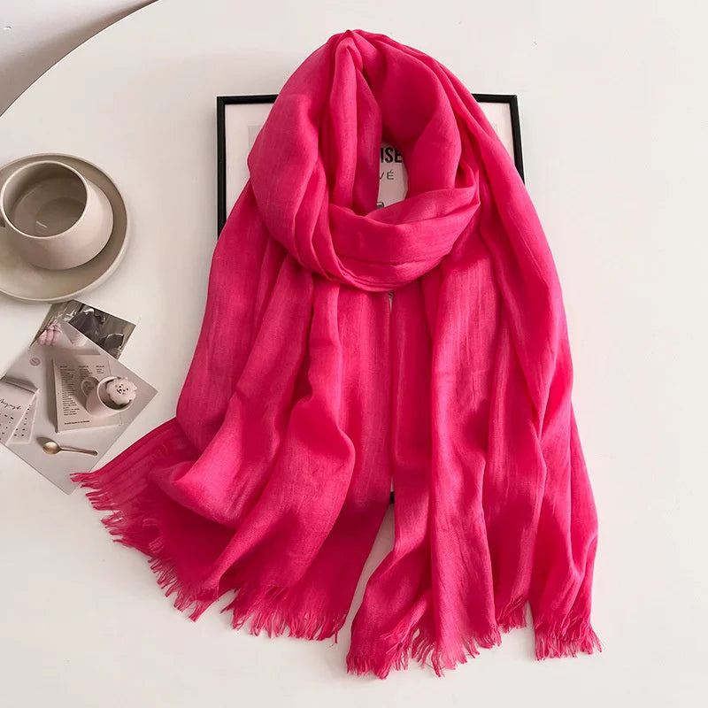 Eleganter Pashmina-Schal – Weicher Damen-Winterschal in Unifarben