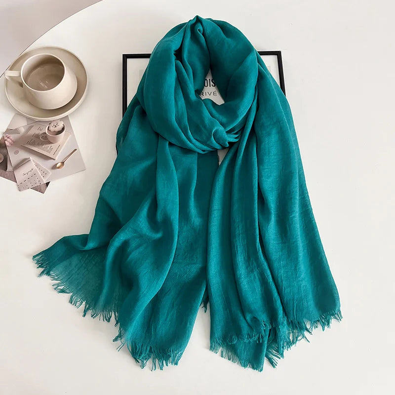 Eleganter Pashmina-Schal – Weicher Damen-Winterschal in Unifarben